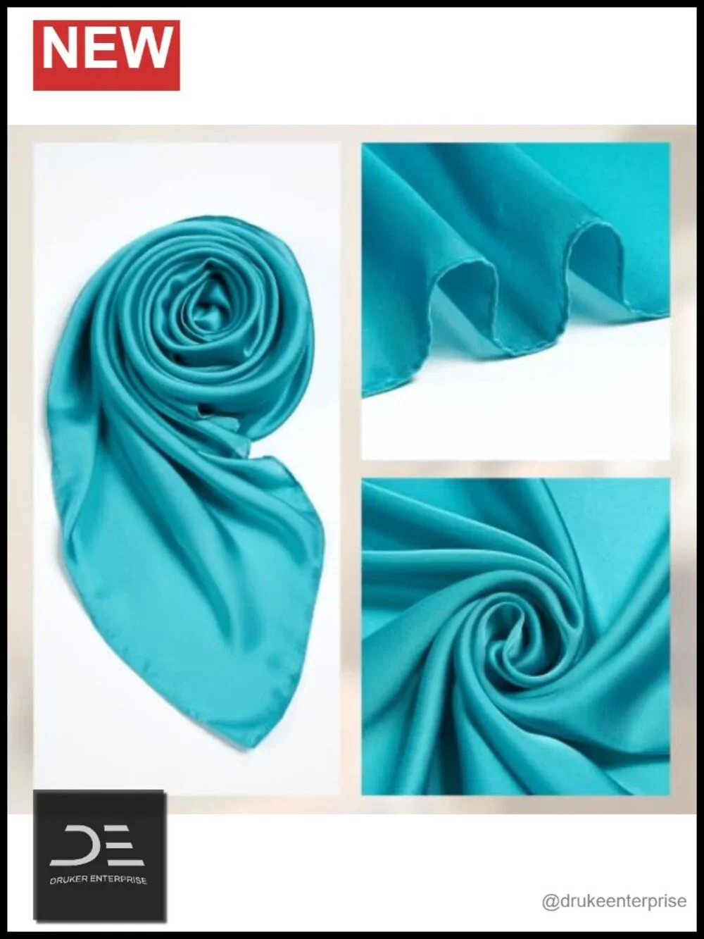 27 Inch Soft Satin Square Scarf Women's Lightweight Neckerchief Hair Purse